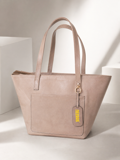 Borsa NEERAS' Vayen #1 – Pelle italiana beige, design artigianale africano